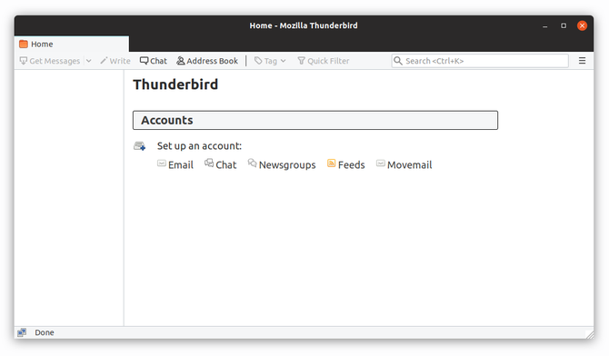 Thunderbird email client on Ubuntu