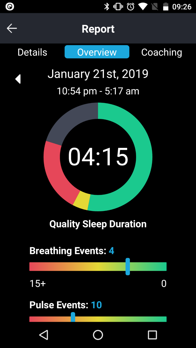 EverSleep Results App Screenshot