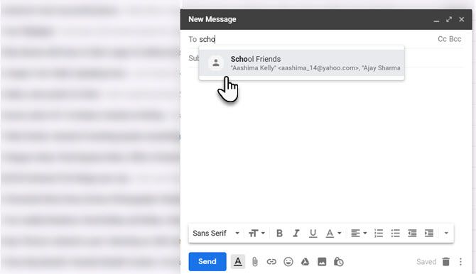 Send a Group Gmail