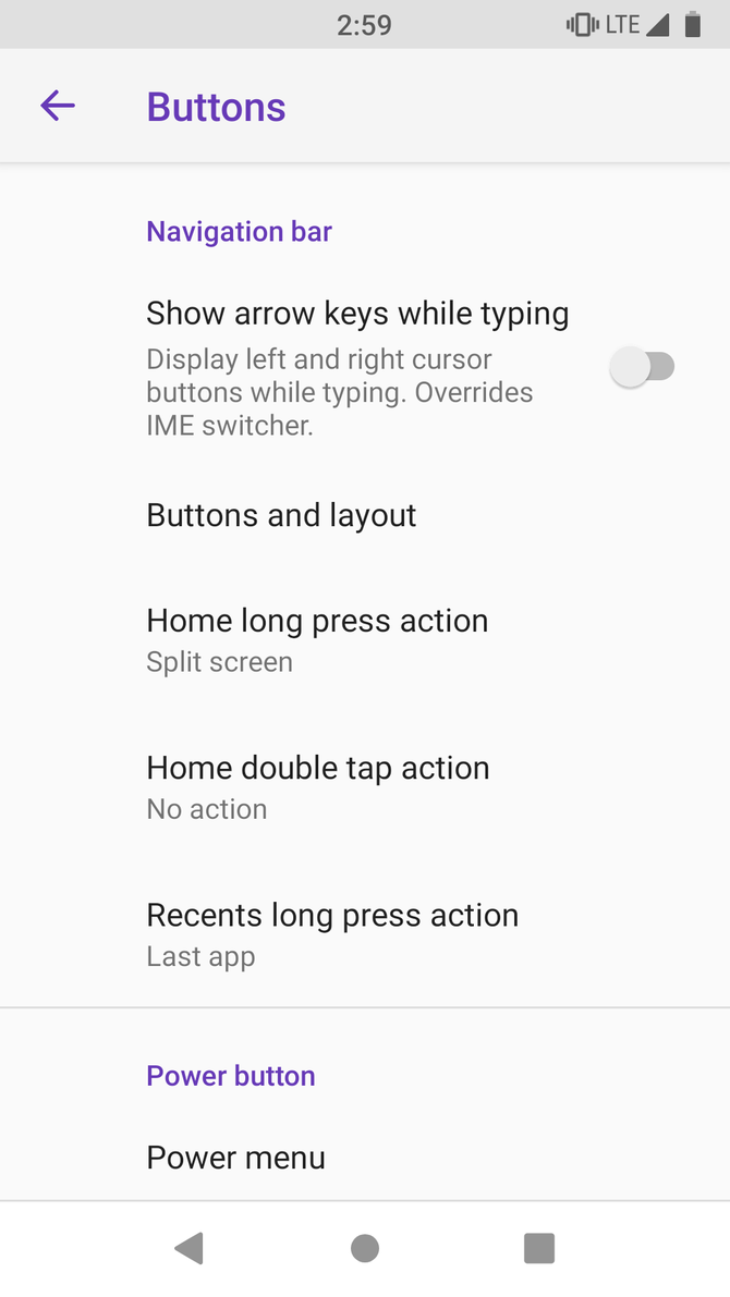 LineageOS lets you tweak buttons and shortcuts