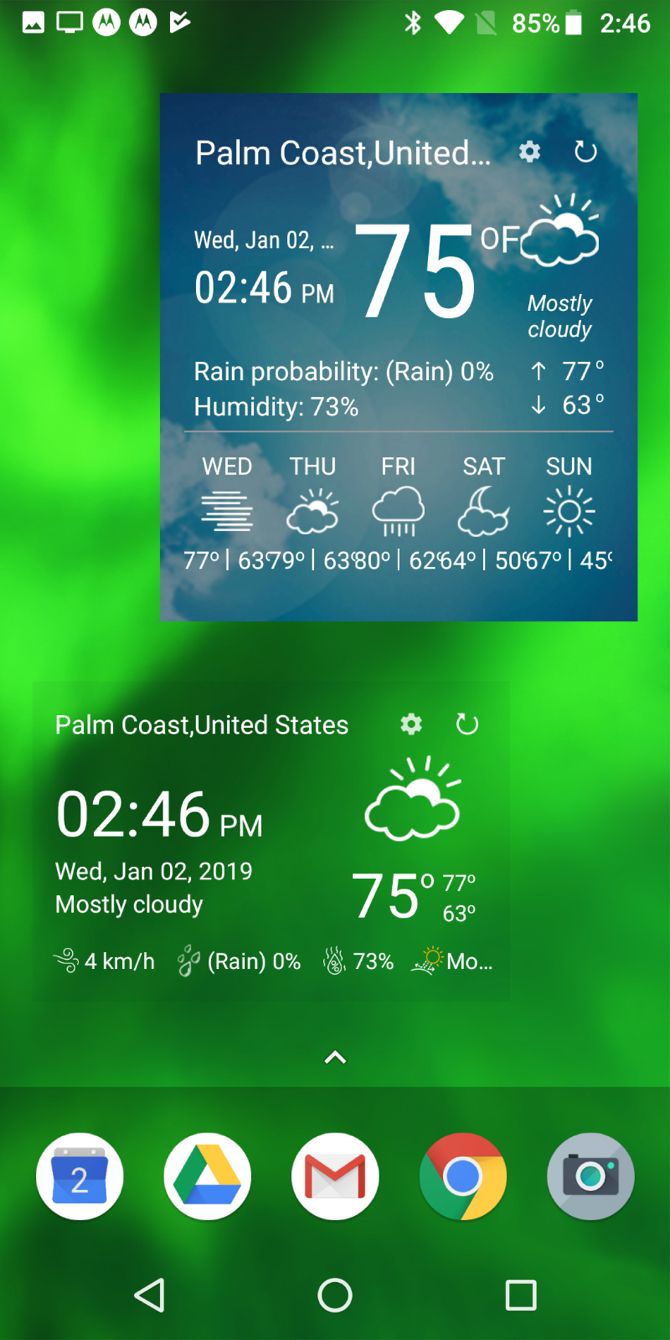 Weather App Widgets