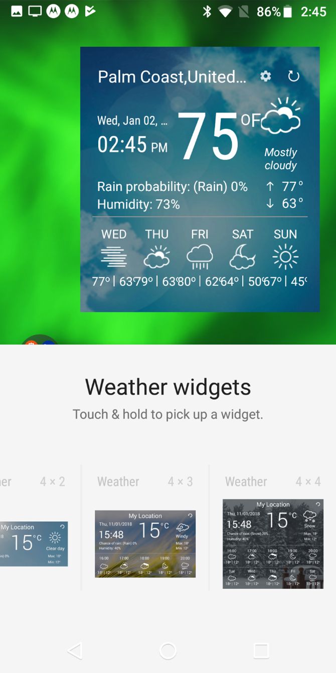 Weather App Widgets