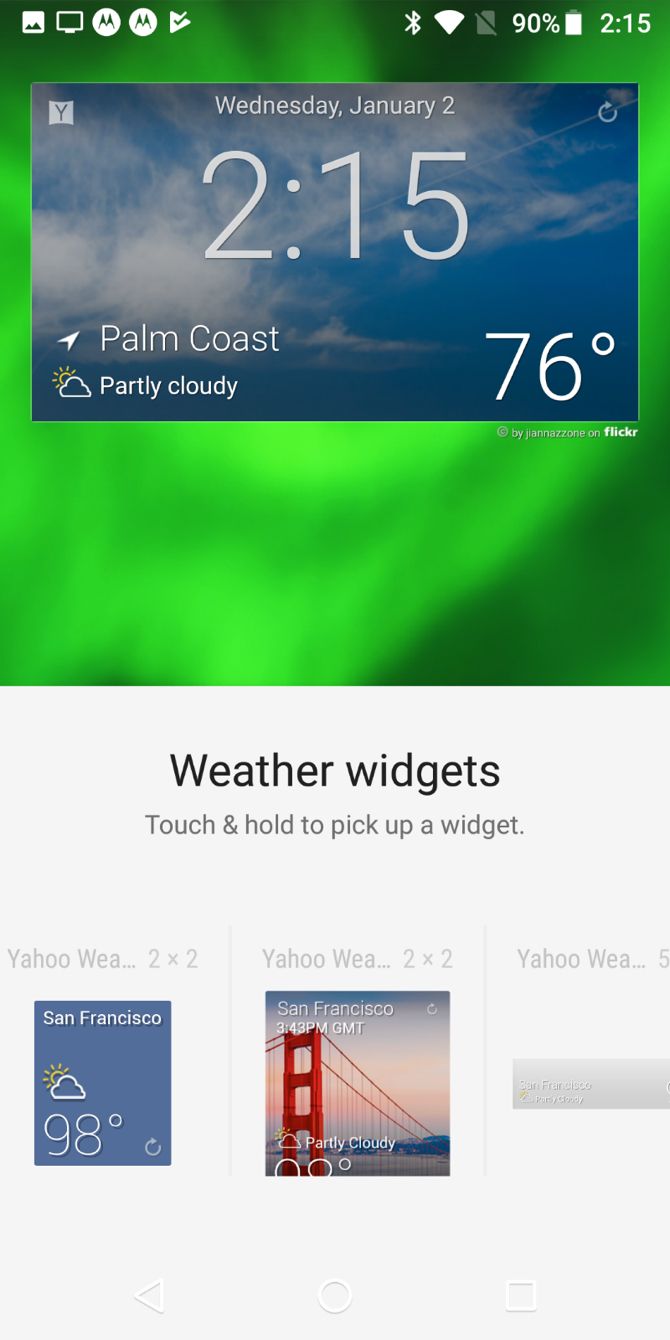 Yahoo Weather Widget Options