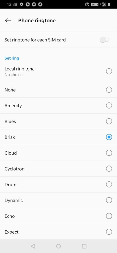 android ringtone options