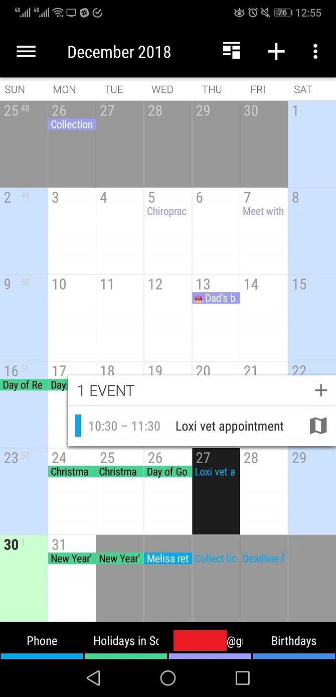 business calendar 2 app day preview