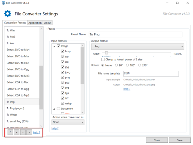 convert files through context menu with file converter