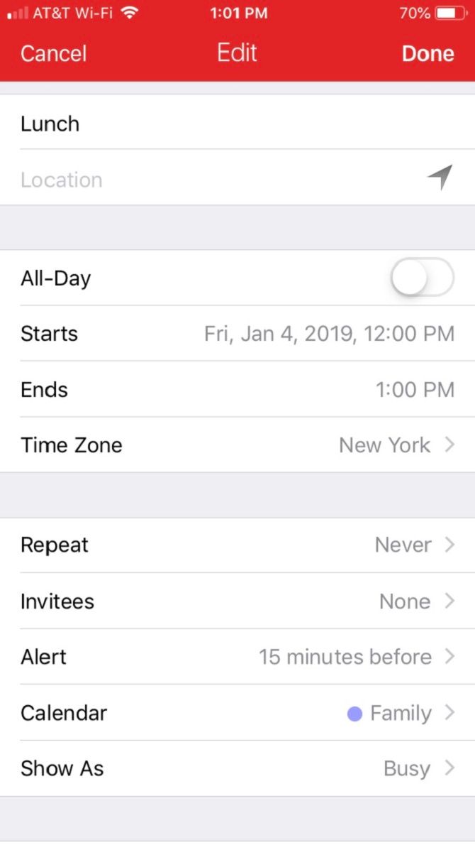 fantastical 2 calendar app event options