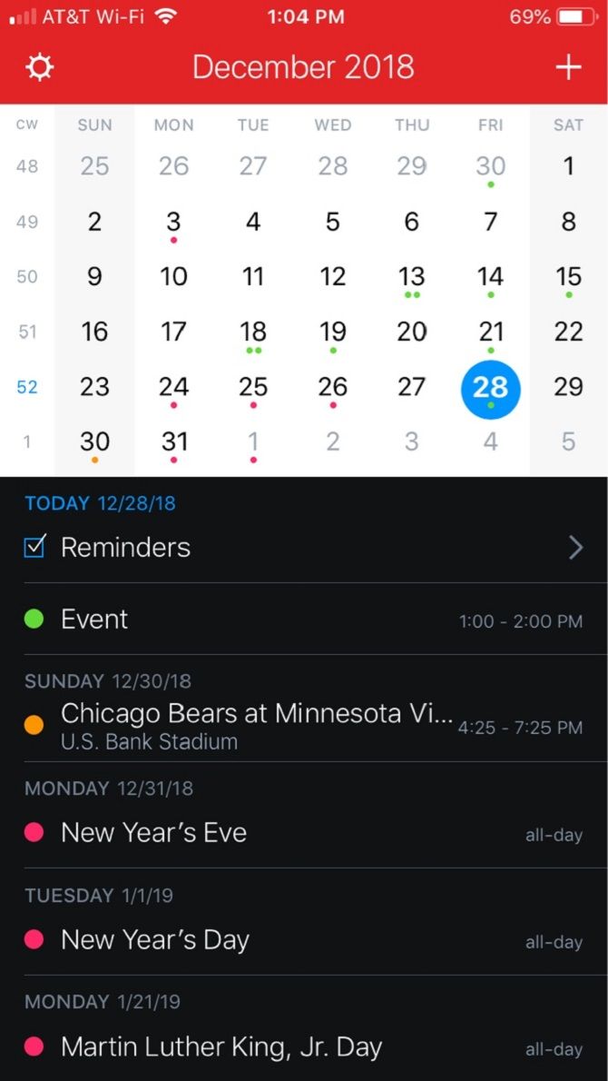 fantastical 2 calendar app month view