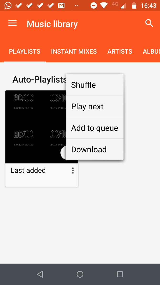 where does google music download to on phone