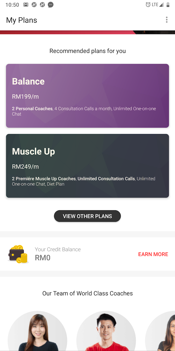 Healthify Android plans