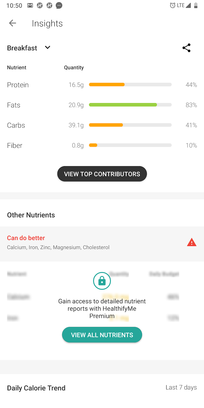 Healthify Android insights
