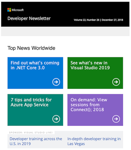 Microsoft Development Newsletter