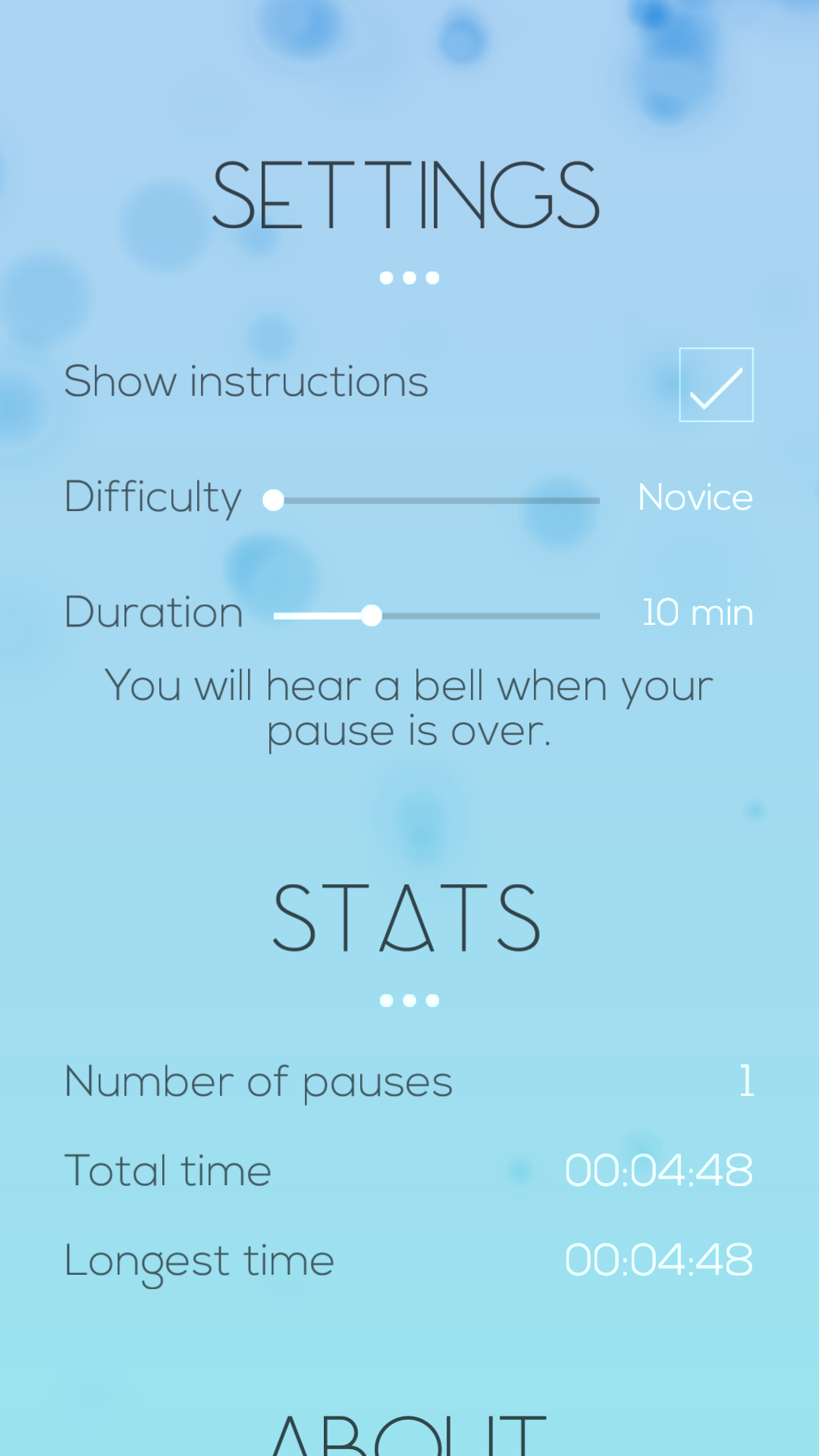 Pause by Pausable helps meditate by moving finger on screen
