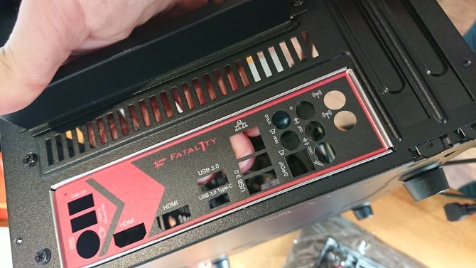 Fit the I/O shield into your PC case