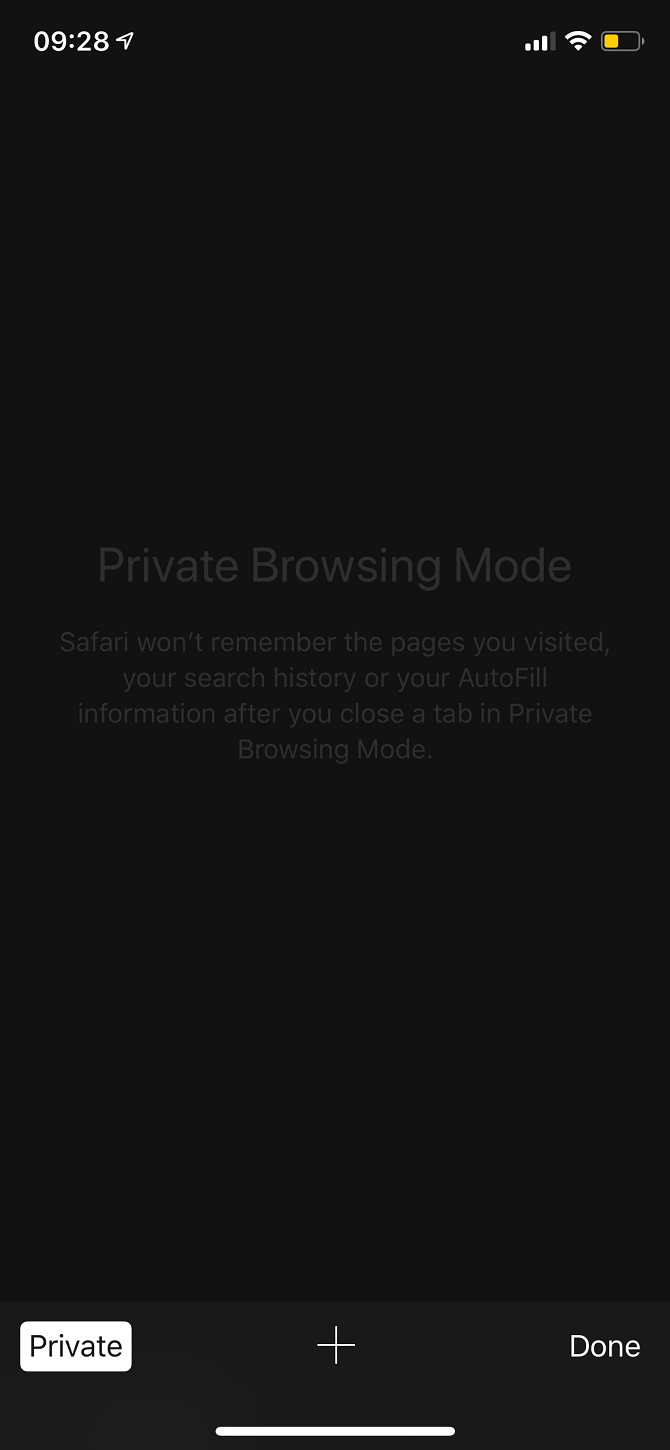 safari mobile app private browser window