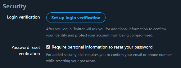 twitter set up 2fa login verification
