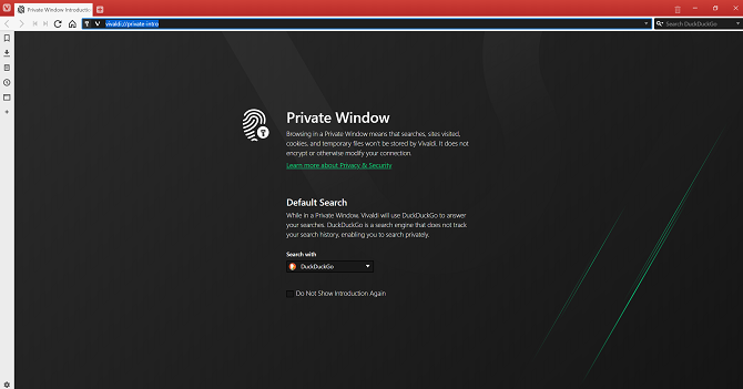 vivaldi private browsing mode on desktop