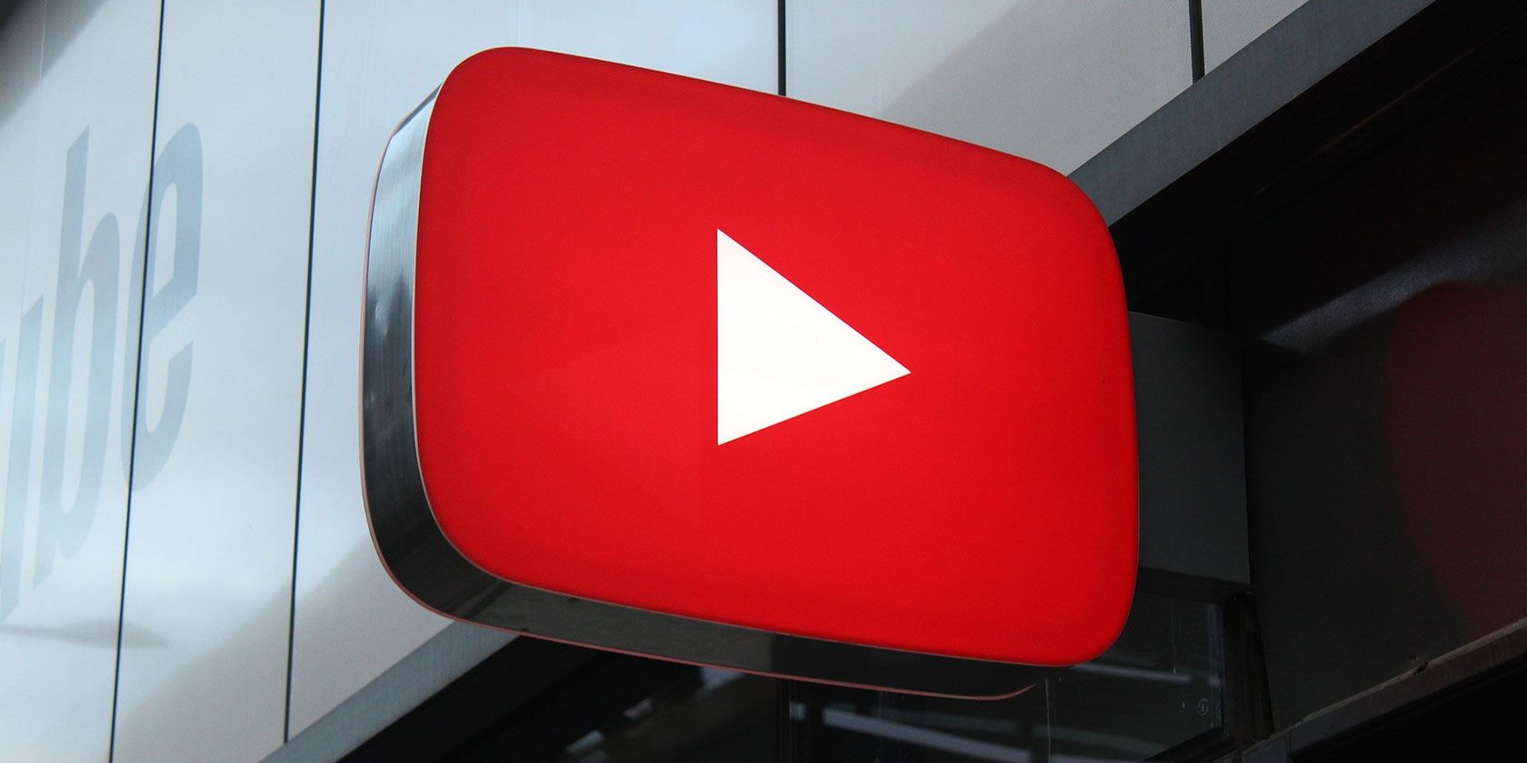 youtube logo as a sign