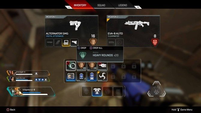 Apex Weapons Inventory