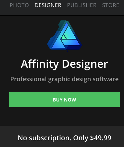 Affinity Designer Price