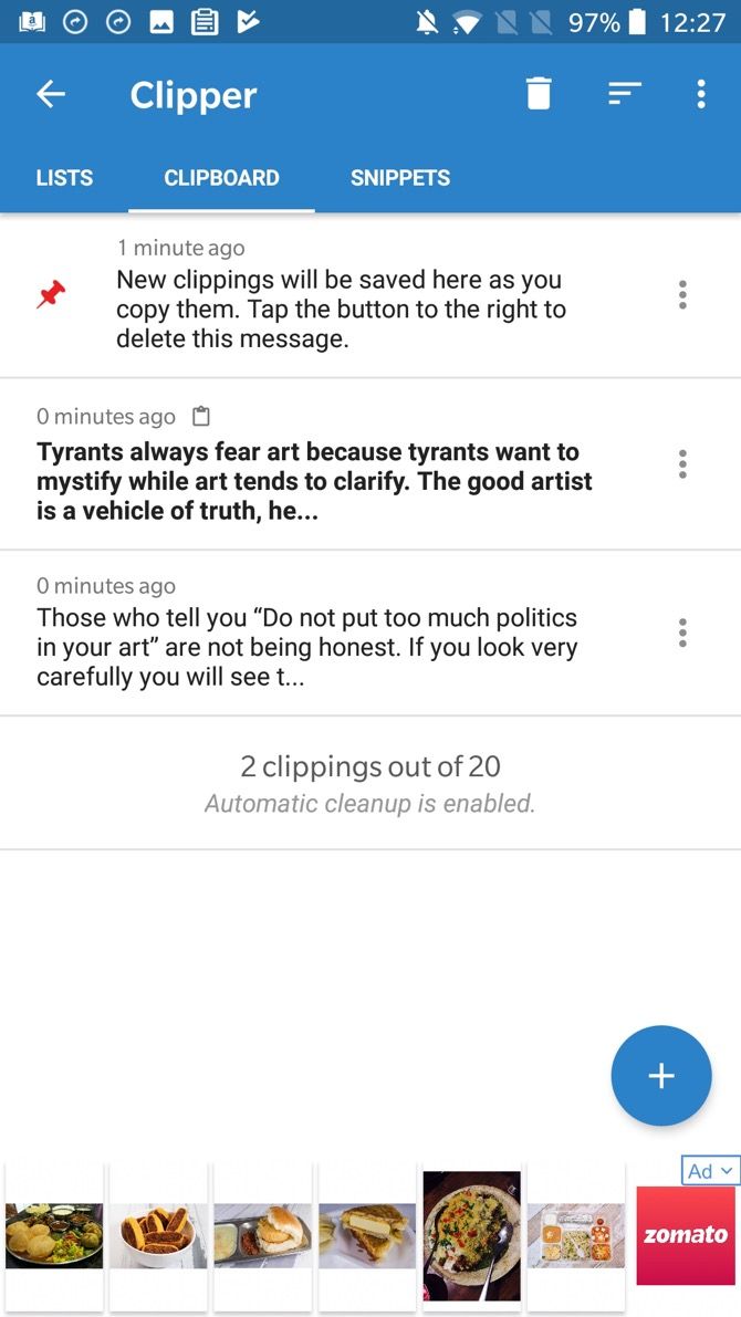 Clipper Clipboard Management App Android 1