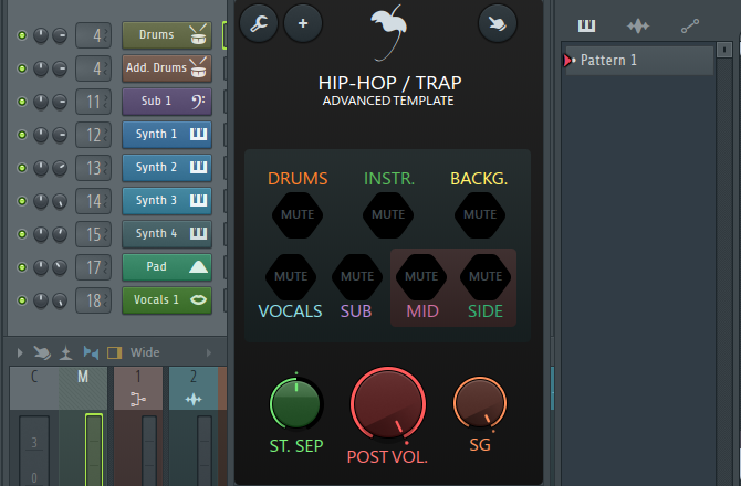 The Master control on a FL Studio Template.