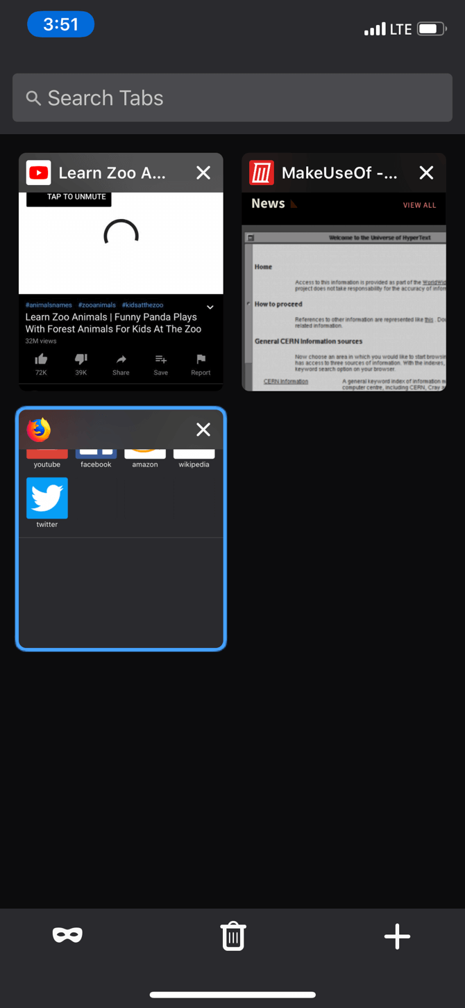 Firefox Dark Mode Privacy Browser iPhone 2