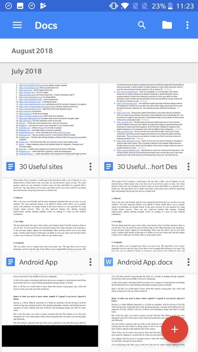 Google Docs Document Collaboration Android 1