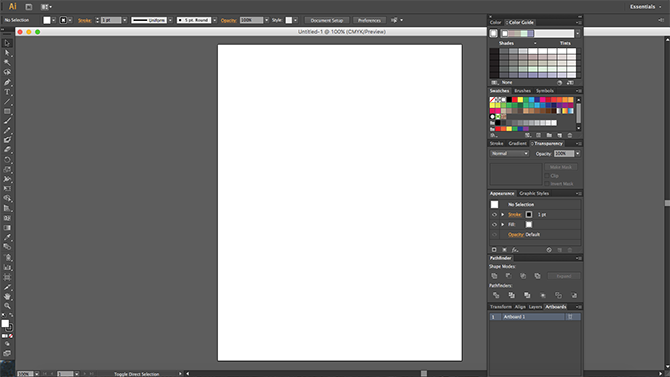 Adobe Illustrator Client Screen