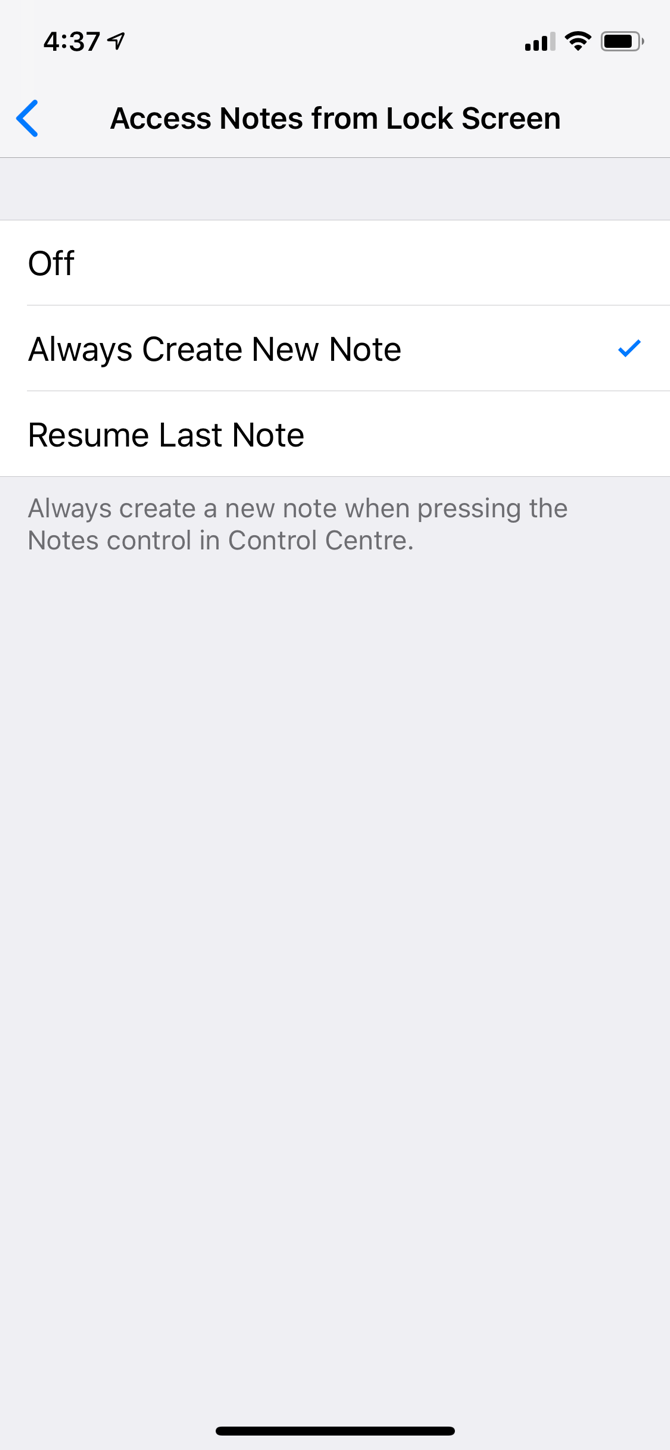 Instant Notes Settings iPhone 2