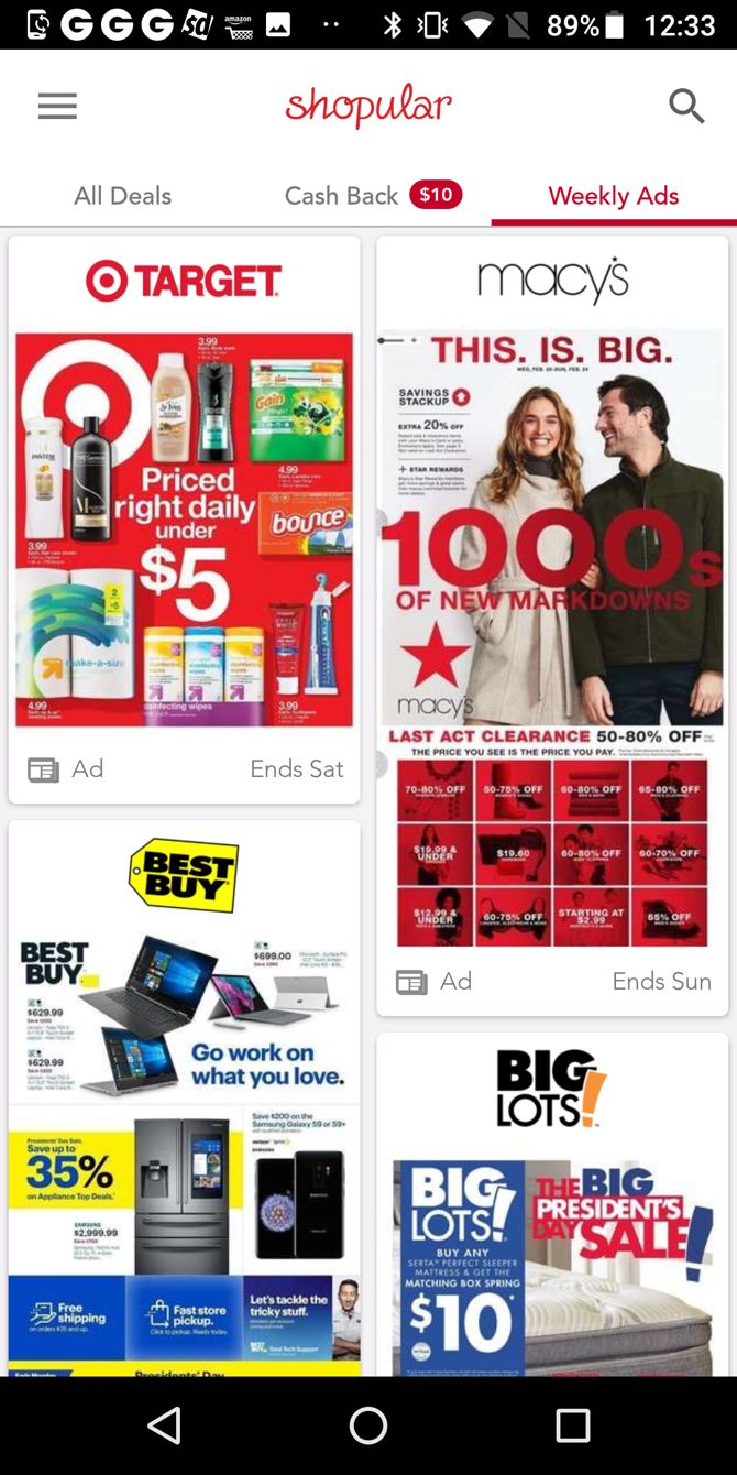 Shopular weekly ads on Android