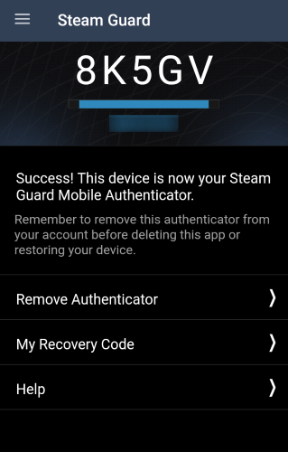 Code sending authenticator steam not Steam Guard