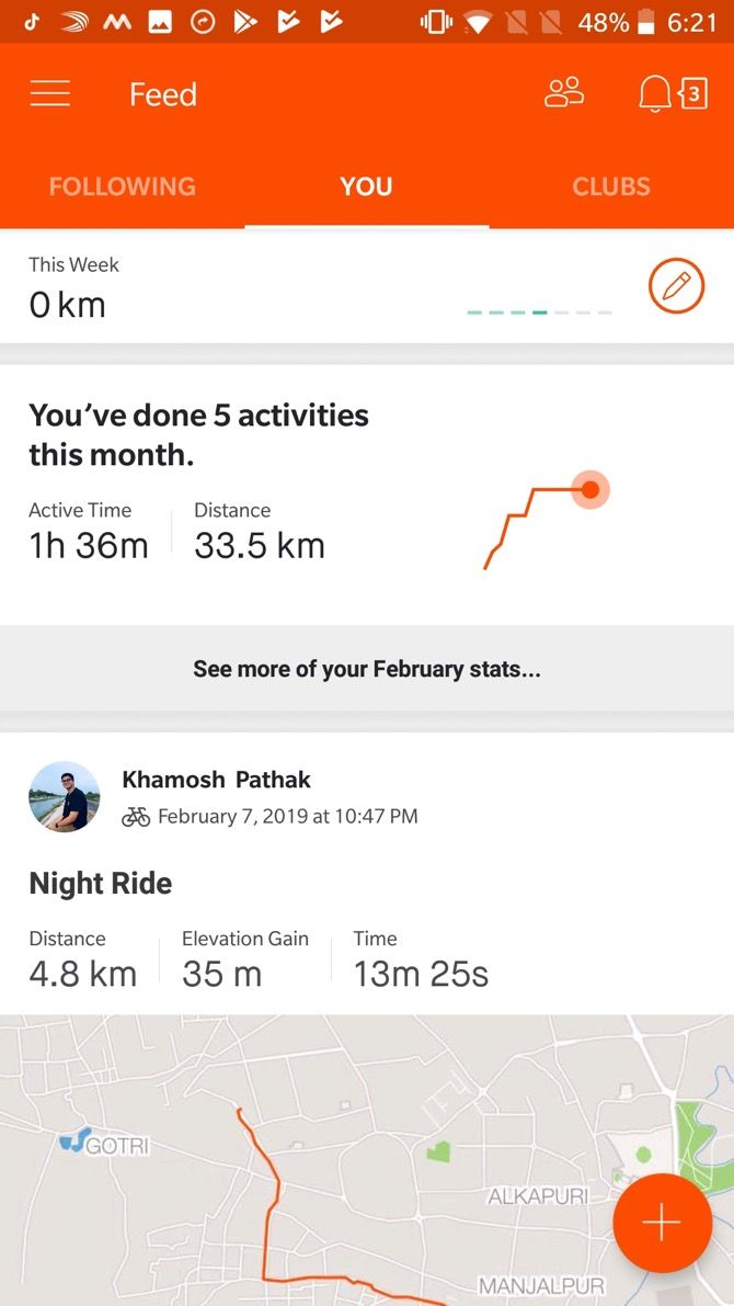 Strava Fitness Run Ride Tracking App Android 1