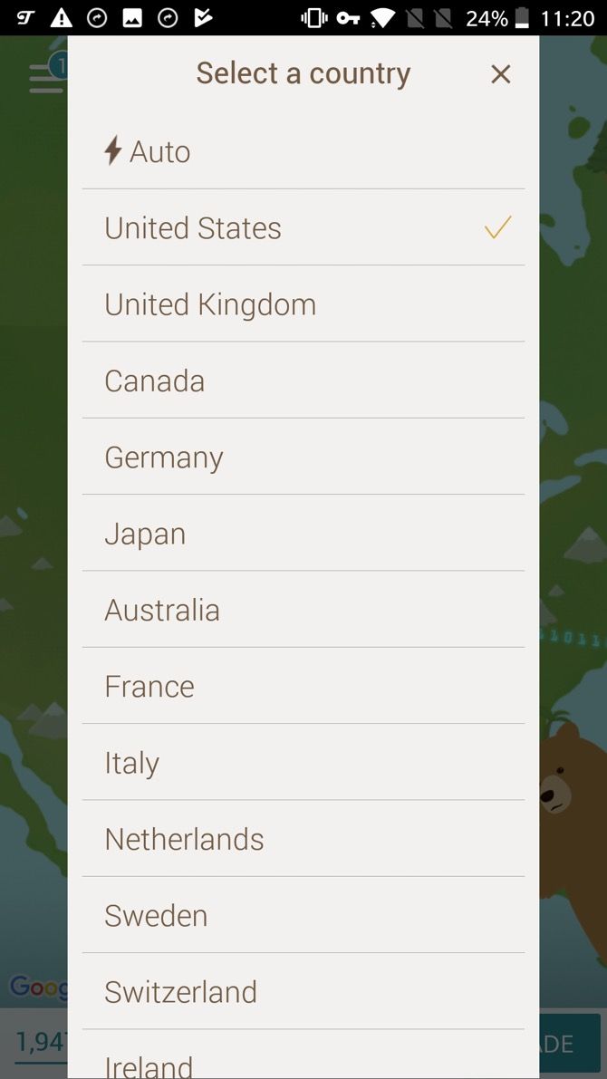 TunnelBear Private Free Allowance VPN Android 2