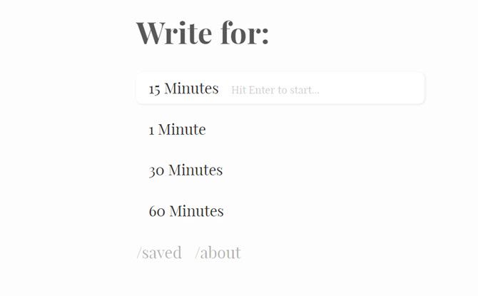Write for a set duration without any inhibition or distraction.