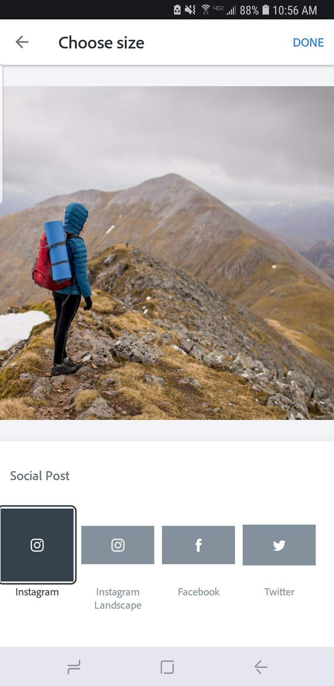 Adobe Spark Post Image Sizes Social Media
