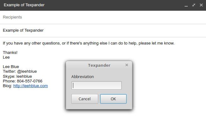 Texpander in action