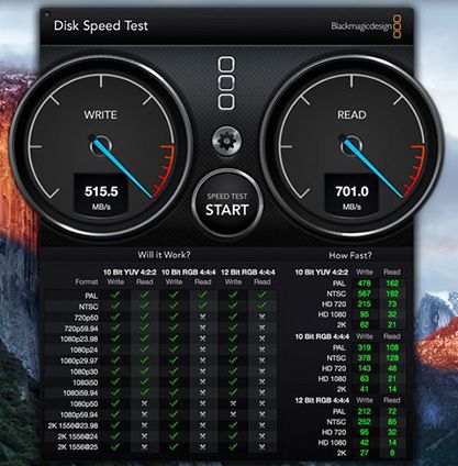 Blackmagic Disk Speed Test Mac