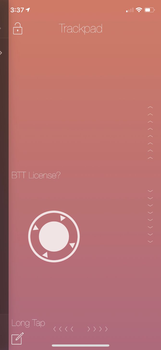 BTT Remote Trackpad