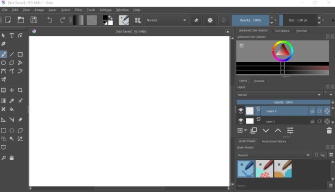 Krita Pixel Art Tool Retro Game Developers