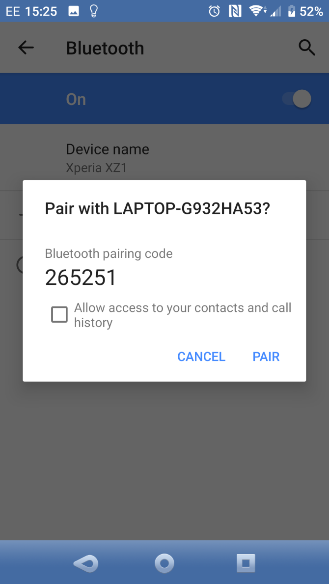Bluetoothを使用するためにあなたのPCとあなたの携帯電話をペアリング