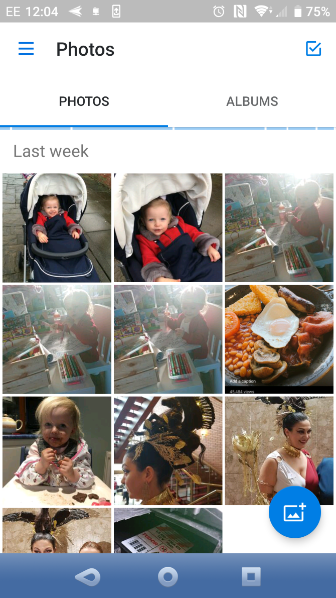 dropbox経由で同期された写真