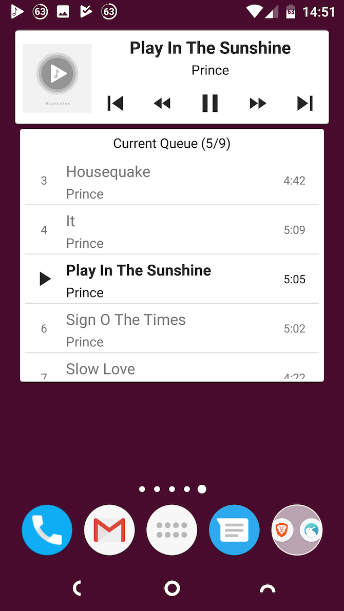 best music widget Android 2