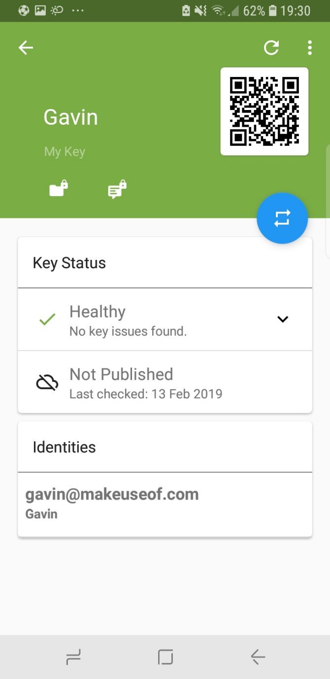 openkeychain user key profile