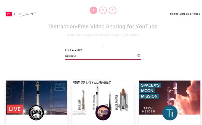 Share YouTube Videos Without Distractions