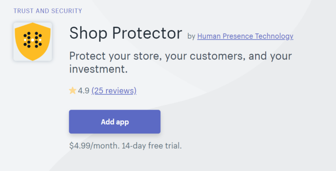 Shop Protector Shopify Security App
