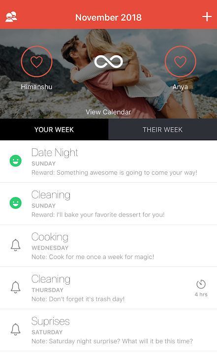 Spark Now is an app for couples to assign tasks and give rewards