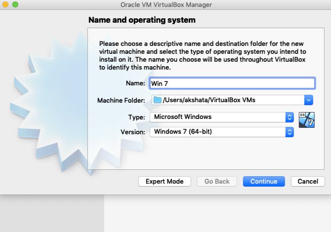 Setting up Windows with VirtualBox on Mac