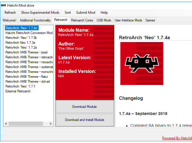 Hakchi RetroArch Emulation Library Installation