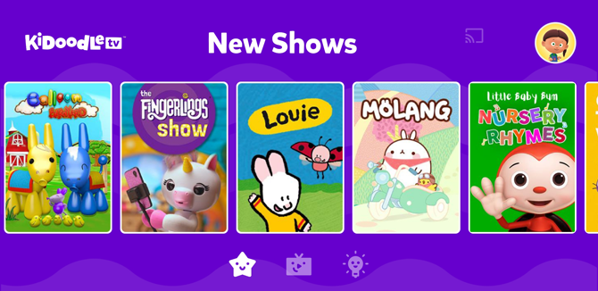 Kidoodle.TV Android Video App Shows List